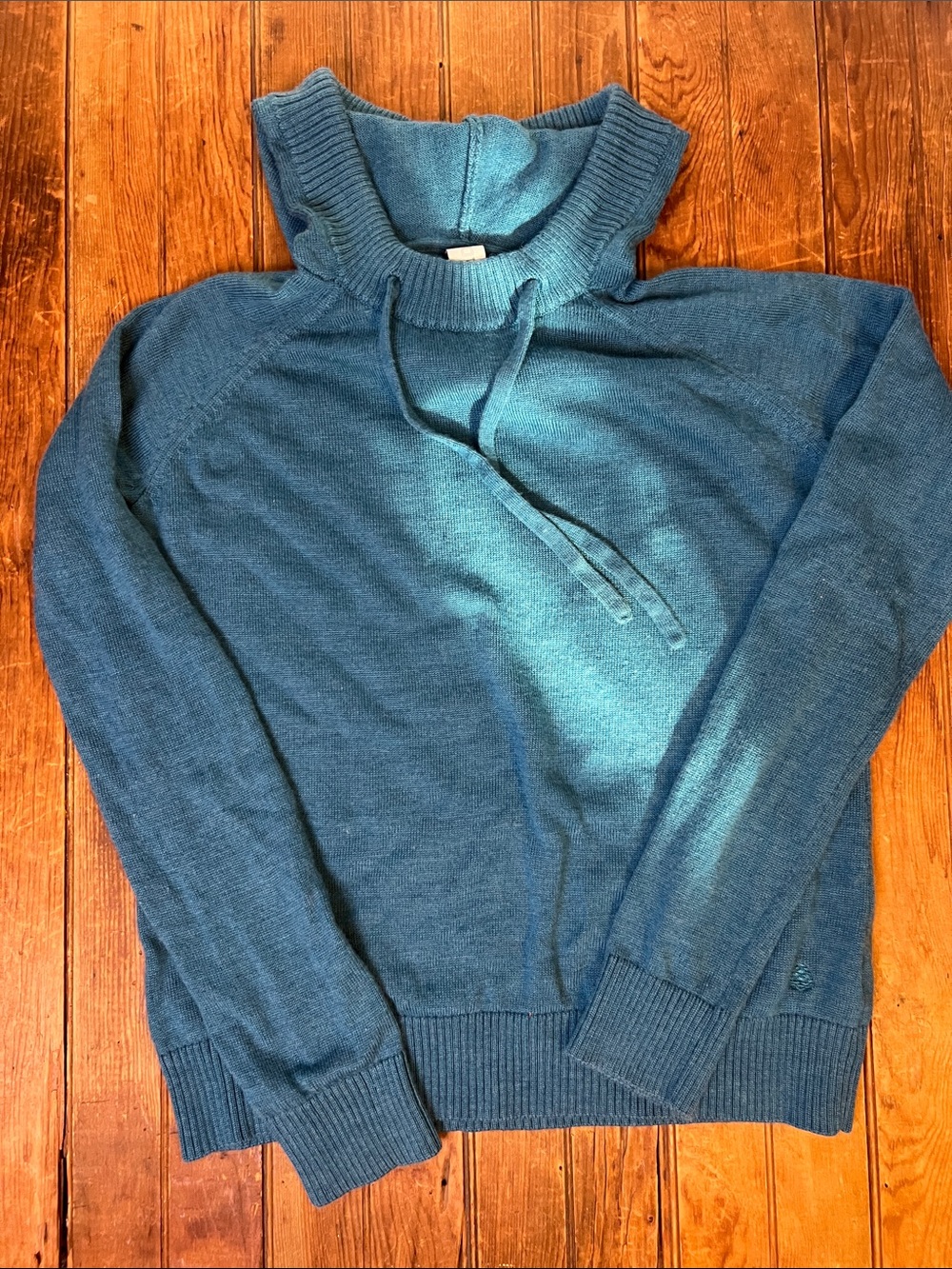 Stio Women’s Hooded Sweater Pullover Wool Blue